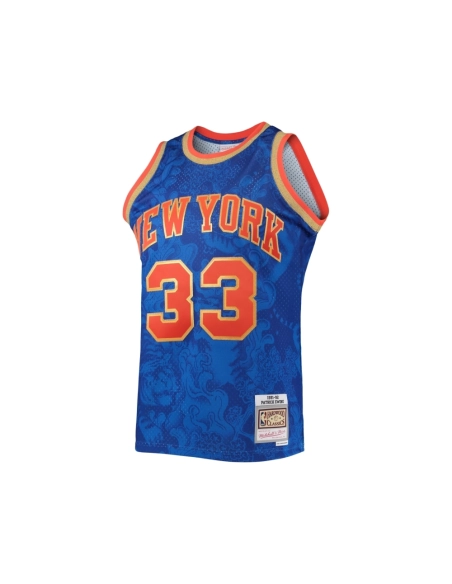 Mens New York Knicks Patrick Ewing Blue Hardwood Classics 1991 92 Lunar New Year Swingman Jersey,New York Knicks,NBA,JERSEY with