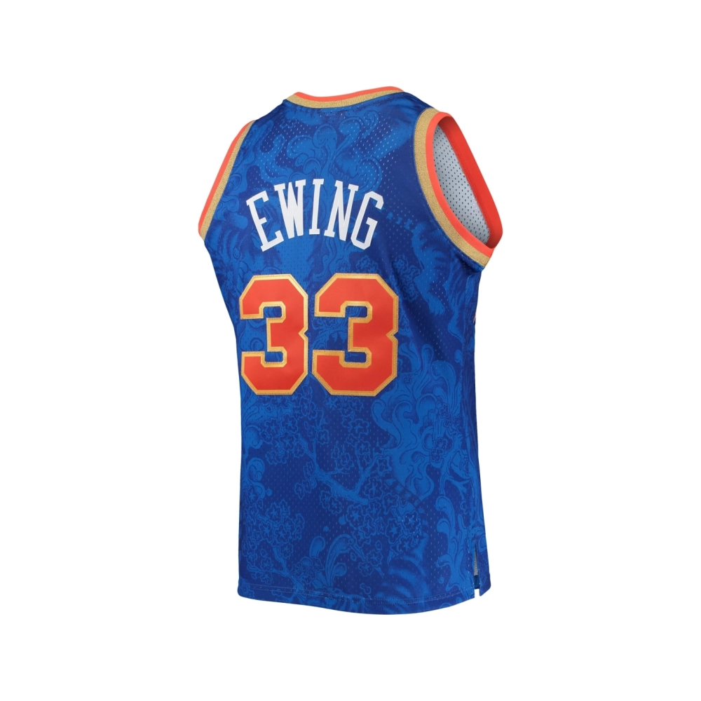 Mens New York Knicks Patrick Ewing Blue Hardwood Classics 1991 92 Lunar New Year Swingman Jersey,New York Knicks,NBA,JERSEY with
