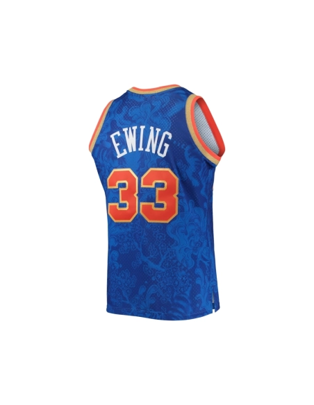 Mens New York Knicks Patrick Ewing Blue Hardwood Classics 1991 92 Lunar New Year Swingman Jersey,New York Knicks,NBA,JERSEY with