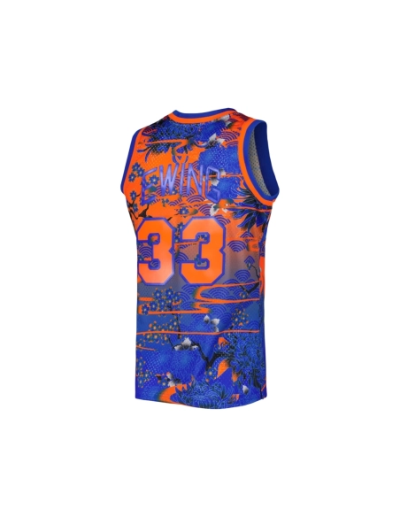Mens New York Knicks Patrick Ewing Blue 1985 86 Hardwood Classics Lunar New Year Swingman Jersey,New York Knicks,NBA,JERSEY with