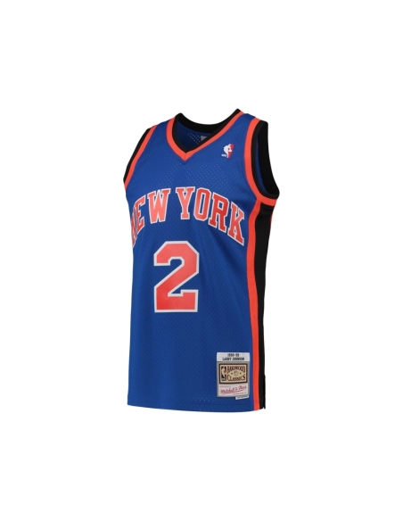 Mens New York Knicks Larry Johnson Blue 1998 99 Hardwood Classics Swingman Jersey,New York Knicks,NBA,JERSEY with free shipping