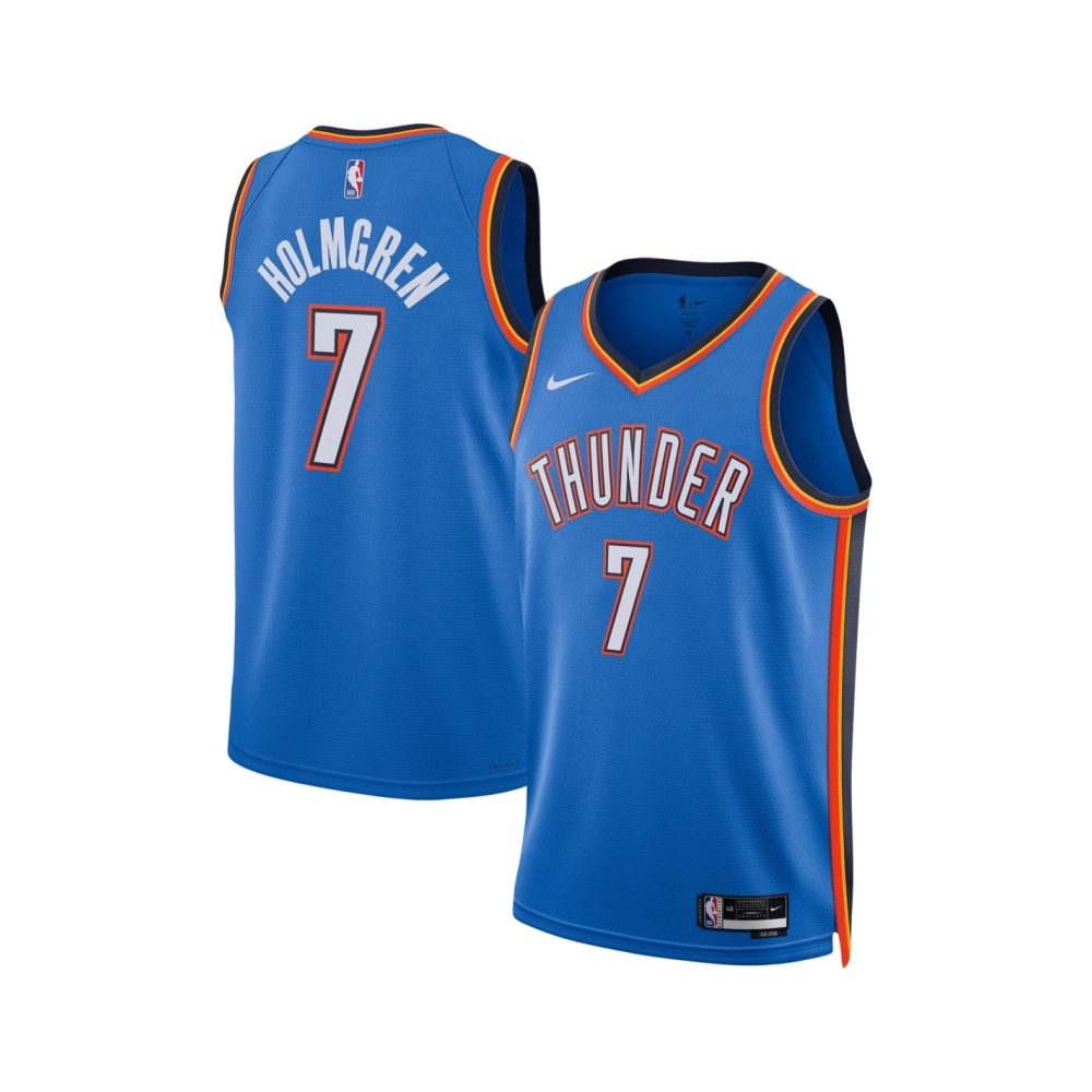 Unisex Oklahoma City Thunder Chet Holmgren Blue 2022 NBA Draft First Round Pick Swingman Jersey - Icon Edition,Oklahoma City Thu