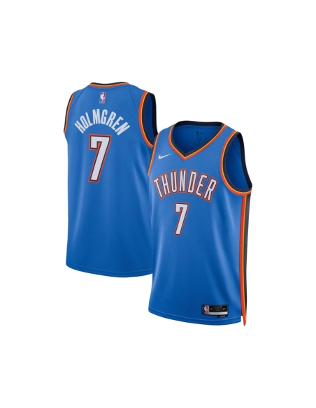 Unisex Oklahoma City Thunder Chet Holmgren Blue 2022 NBA Draft First Round Pick Swingman Jersey - Icon Edition,Oklahoma City Thu
