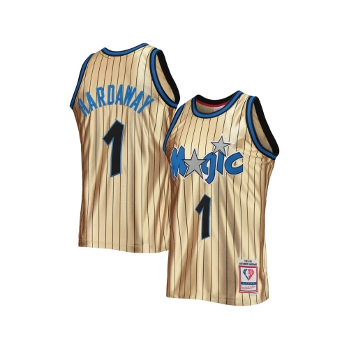 Mens Orlando Magic Penny Hardaway Gold 75th Anniversary 1993 94 Hardwood Classics Swingman Jersey,Orlando Magic,NBA,JERSEY with 