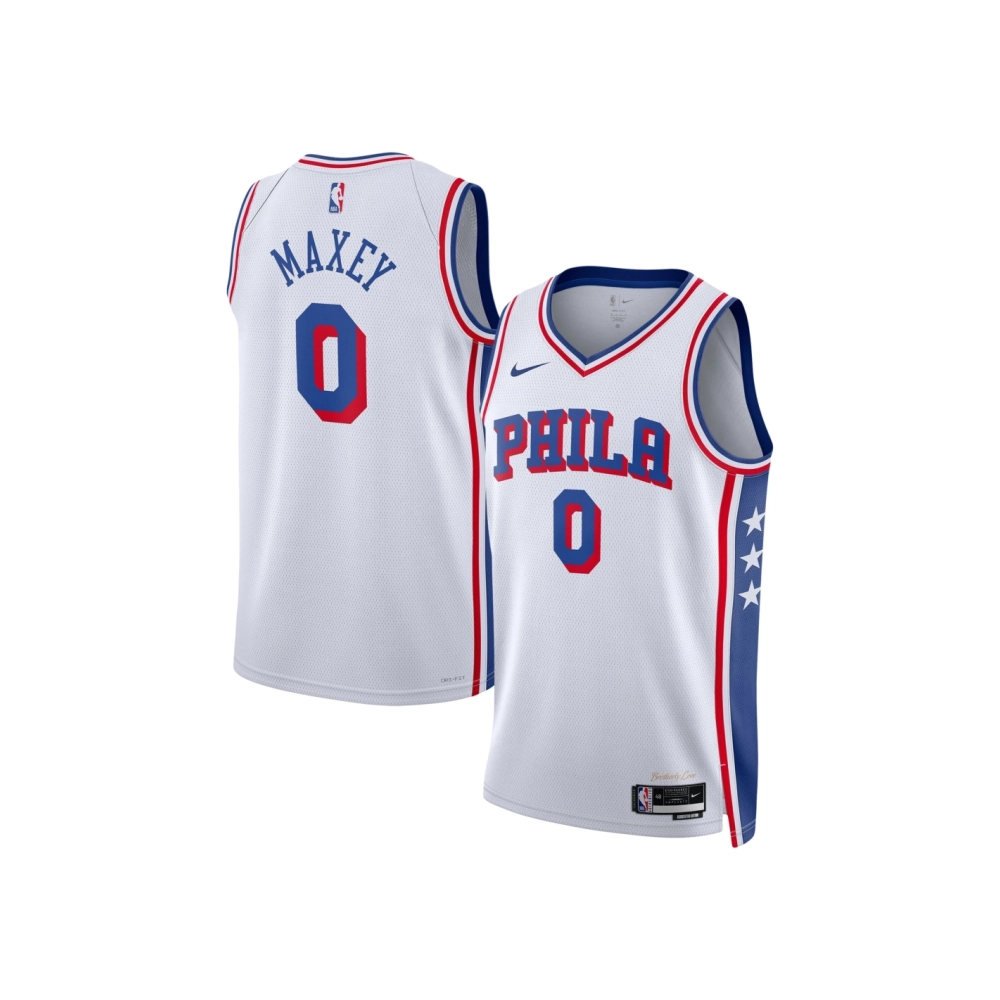 Unisex Philadelphia 76ers Tyrese Maxey White Swingman Jersey - Association Edition,Philadelphia 77ers,NBA,JERSEY with free shipp