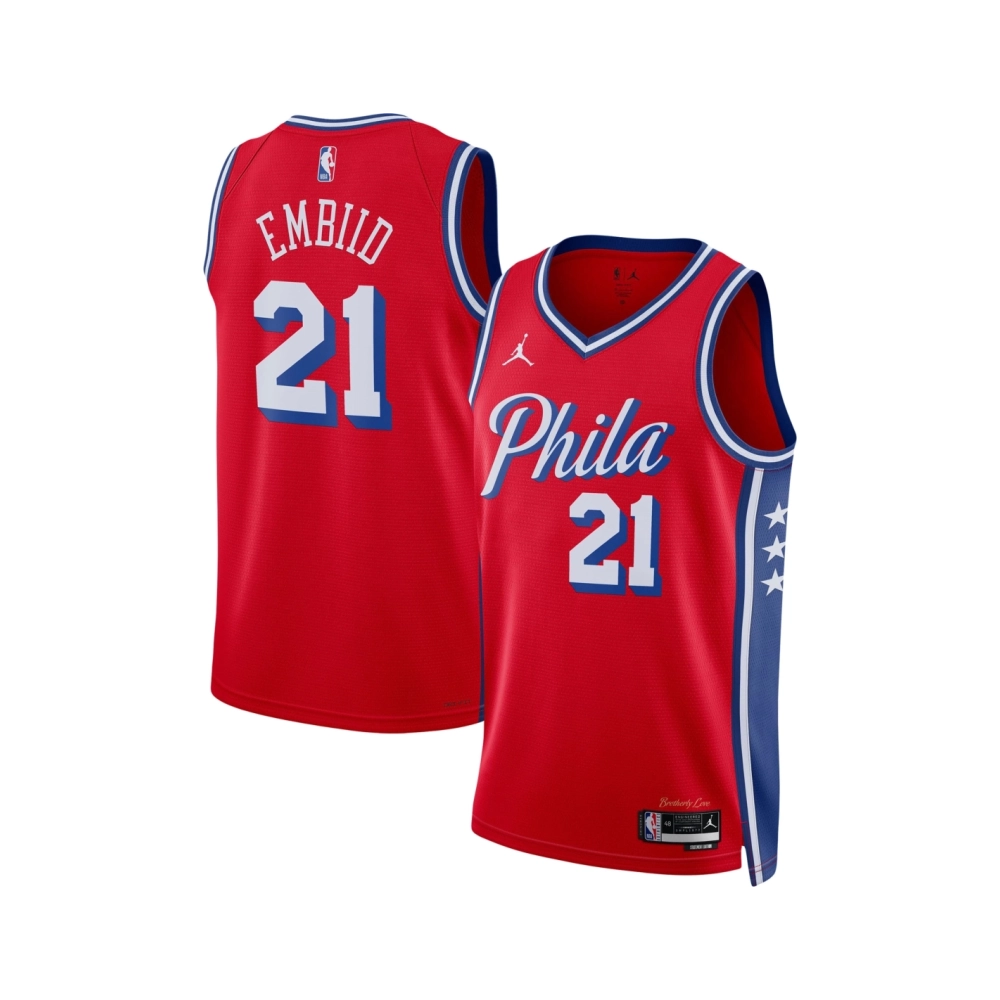 Unisex Philadelphia 76ers Joel Embiid Red Swingman Jersey - Statement Edition,Philadelphia 84ers,NBA,JERSEY with free shipping