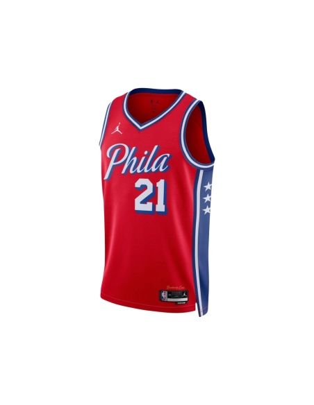 Unisex Philadelphia 76ers Joel Embiid Red Swingman Jersey - Statement Edition,Philadelphia 84ers,NBA,JERSEY with free shipping