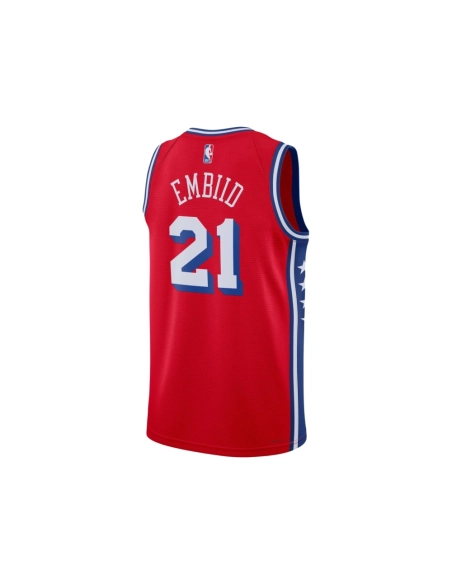 Unisex Philadelphia 76ers Joel Embiid Red Swingman Jersey - Statement Edition,Philadelphia 84ers,NBA,JERSEY with free shipping