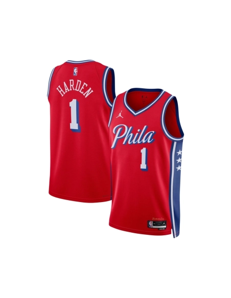 Unisex Philadelphia 76ers James Harden Red Swingman Jersey - Statement Edition,Philadelphia 87ers,NBA,JERSEY with free shipping