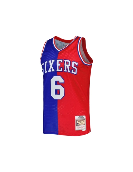 Mens Philadelphia 76ers Julius Erving Royal Red Hardwood Classics 1982 83 Split Swingman Jersey,Philadelphia 93ers,NBA,JERSEY wi