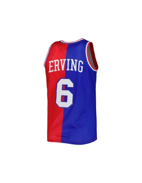 Mens Philadelphia 76ers Julius Erving Royal Red Hardwood Classics 1982 83 Split Swingman Jersey,Philadelphia 93ers,NBA,JERSEY wi