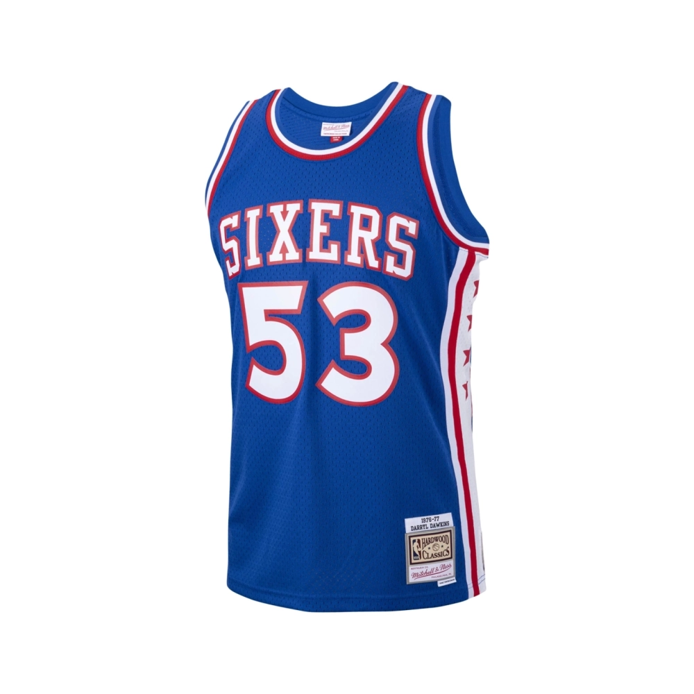 Mens Philadelphia 76ers Darryl Dawkins Royal 1976 77 Hardwood Classics Swingman Jersey,Philadelphia 101ers,NBA,JERSEY with free 