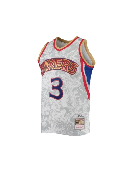 Mens Philadelphia 76ers Allen Iverson White Hardwood Classics 1996 97 Lunar New Year Swingman Jersey,Philadelphia 105ers,NBA,JER