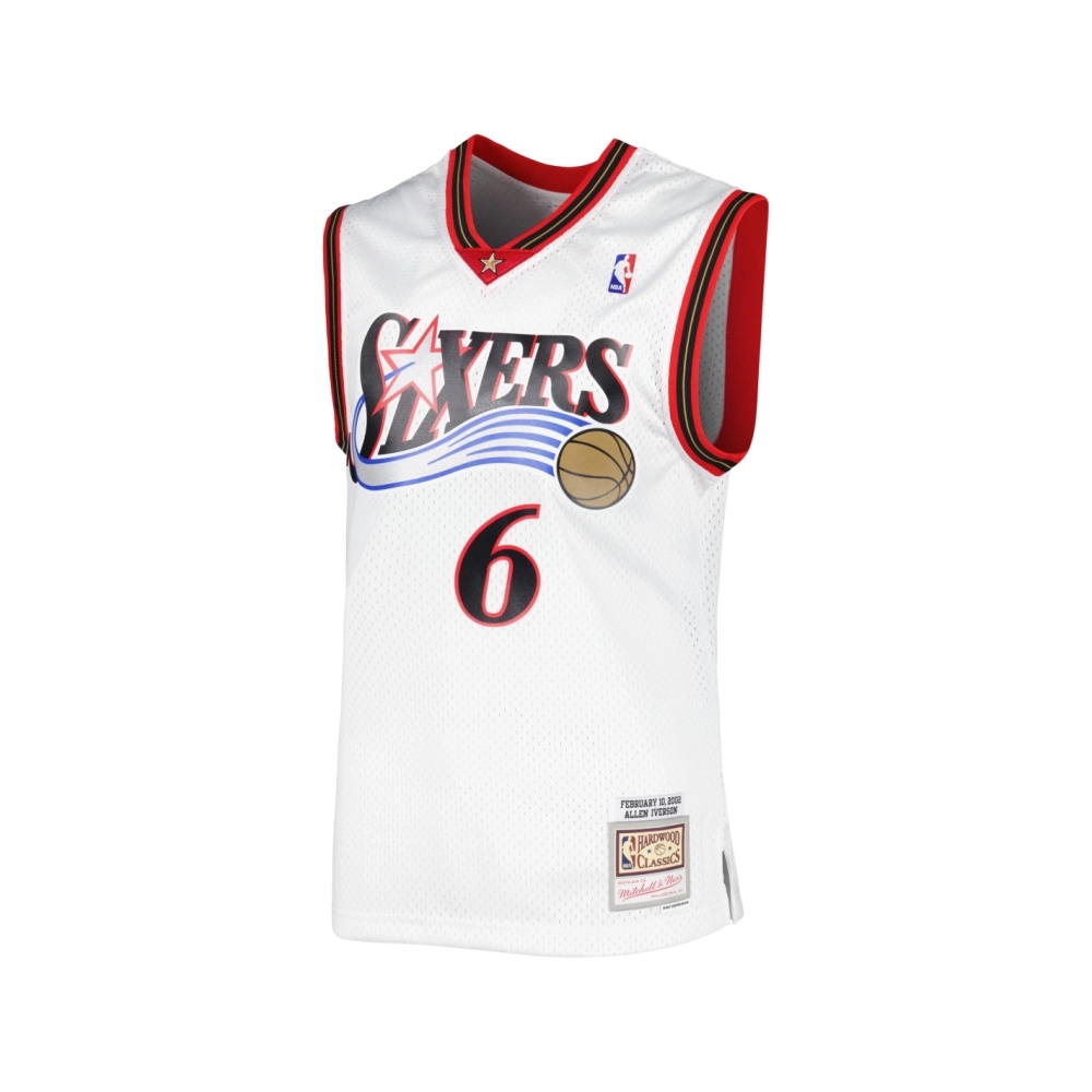 Mens Philadelphia 76ers Allen Iverson White 2001 02 Hardwood Classics Swingman Jersey,Philadelphia 108ers,NBA,JERSEY with free s