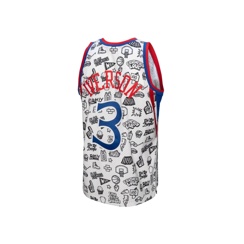 Mens Philadelphia 76ers Allen Iverson White 1996 97 Swingman Jersey,Philadelphia 109ers,NBA,JERSEY with free shipping