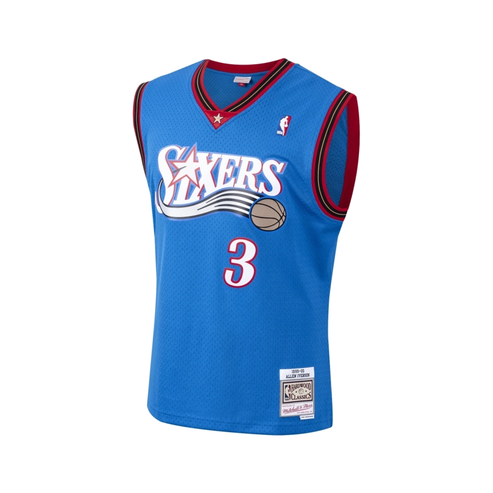 Mens Philadelphia 76ers Allen Iverson Royal 1999 2000 Hardwood Classics Swingman Jersey,Philadelphia 110ers,NBA,JERSEY with free