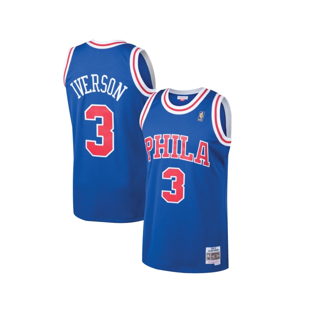 Mens Philadelphia 76ers Allen Iverson Royal 1996 97 Hardwood Classics Swingman Jersey,Philadelphia 111ers,NBA,JERSEY with free s