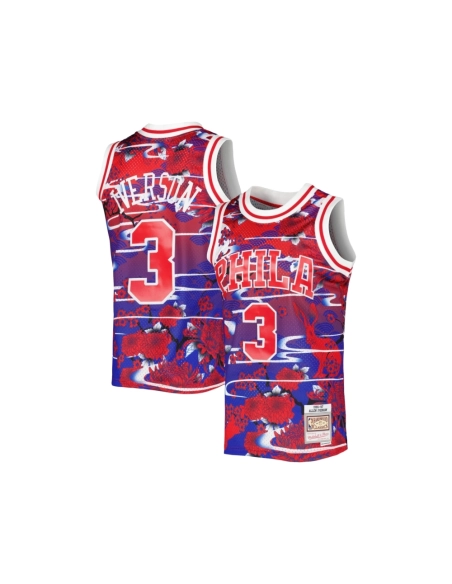 Mens Philadelphia 76ers Allen Iverson Red 1996 97 Hardwood Classics Lunar New Year Swingman Jersey,Philadelphia 121ers,NBA,JERSE