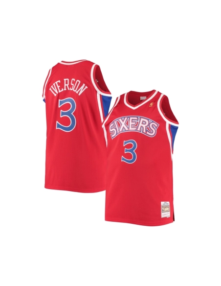 Mens Philadelphia 76ers Allen Iverson Red 1996 97 Big Tall Hardwood Classics Swingman Jersey,Philadelphia 122ers,NBA,JERSEY with