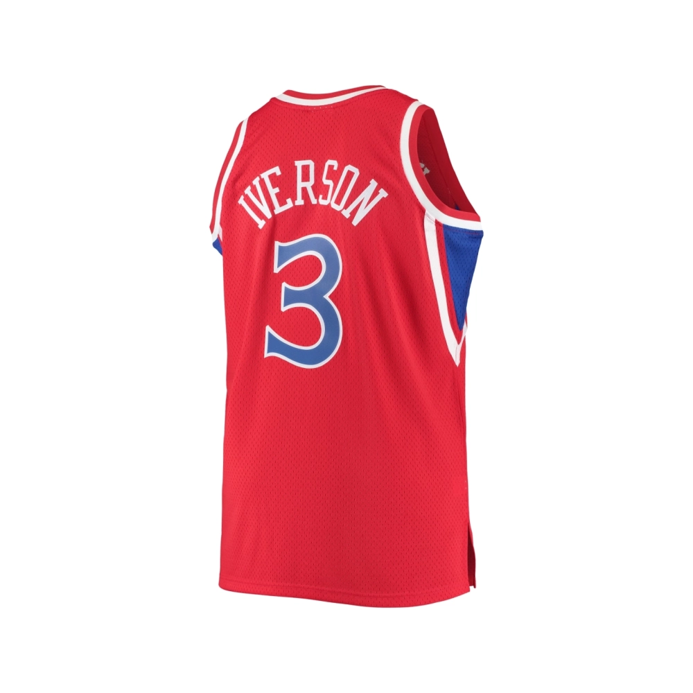 Mens Philadelphia 76ers Allen Iverson Red 1996 97 Big Tall Hardwood Classics Swingman Jersey,Philadelphia 122ers,NBA,JERSEY with