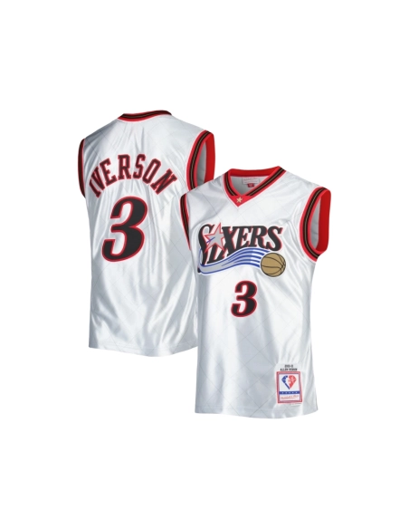 Mens Philadelphia 76ers Allen Iverson Platinum 2000 01 Hardwood Classics 75th Anniversary Swingman Jersey,Philadelphia 123ers,NB
