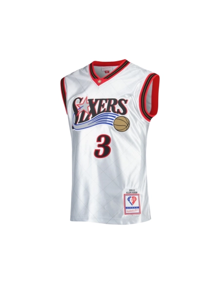 Mens Philadelphia 76ers Allen Iverson Platinum 2000 01 Hardwood Classics 75th Anniversary Swingman Jersey,Philadelphia 123ers,NB