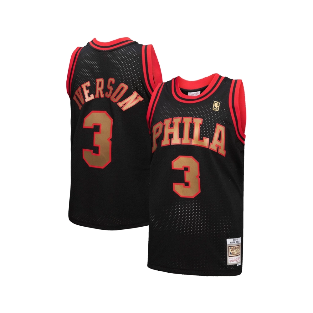 Mens Philadelphia 76ers Allen Iverson Black 1996 97 Hardwood Classics Reload 3.0 Swingman Jersey,Philadelphia 133ers,NBA,JERSEY 