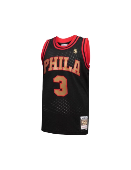 Mens Philadelphia 76ers Allen Iverson Black 1996 97 Hardwood Classics Reload 3.0 Swingman Jersey,Philadelphia 133ers,NBA,JERSEY 