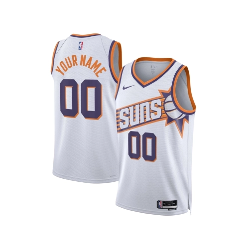 Unisex Phoenix Suns White Swingman Custom Jersey - Association Edition,Phoenix Suns,NBA,JERSEY with free shipping