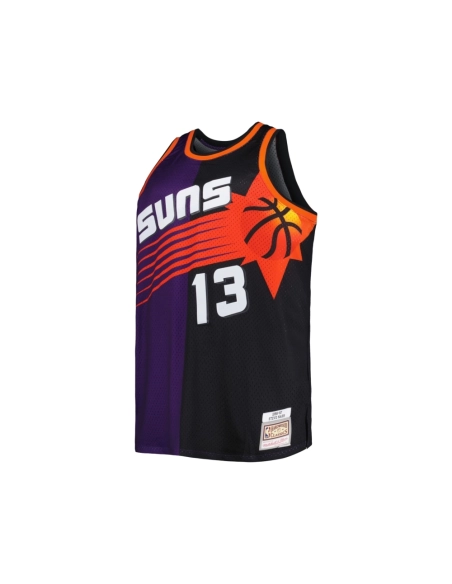 Mens Phoenix Suns Steve Nash Purple Black Big Tall Hardwood Classics 1996 97 Split Swingman Jersey,Phoenix Suns,NBA,JERSEY with 