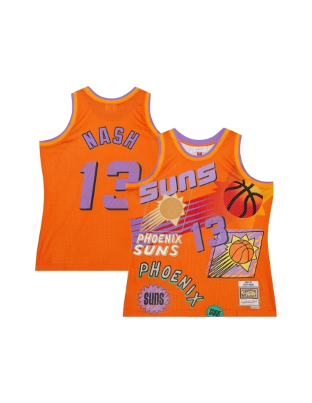 Mens Phoenix Suns Steve Nash Orange 1996 97 Swingman Sidewalk Sketch Jersey,Phoenix Suns,NBA,JERSEY with free shipping