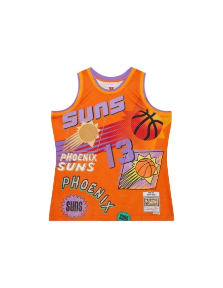 Mens Phoenix Suns Steve Nash Orange 1996 97 Swingman Sidewalk Sketch Jersey,Phoenix Suns,NBA,JERSEY with free shipping