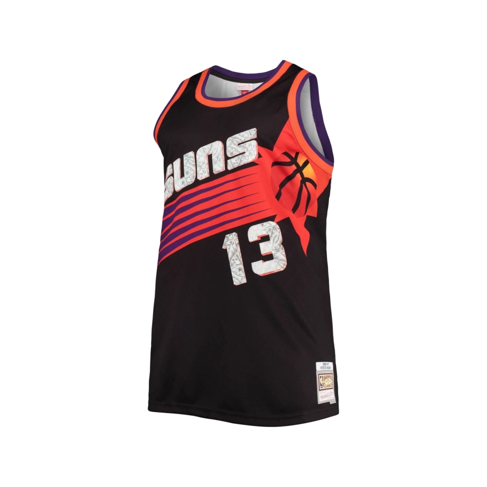Mens Phoenix Suns Steve Nash Black Big Tall 1996 97 NBA 75th Anniversary Diamond Swingman Jersey,Phoenix Suns,NBA,JERSEY with fr