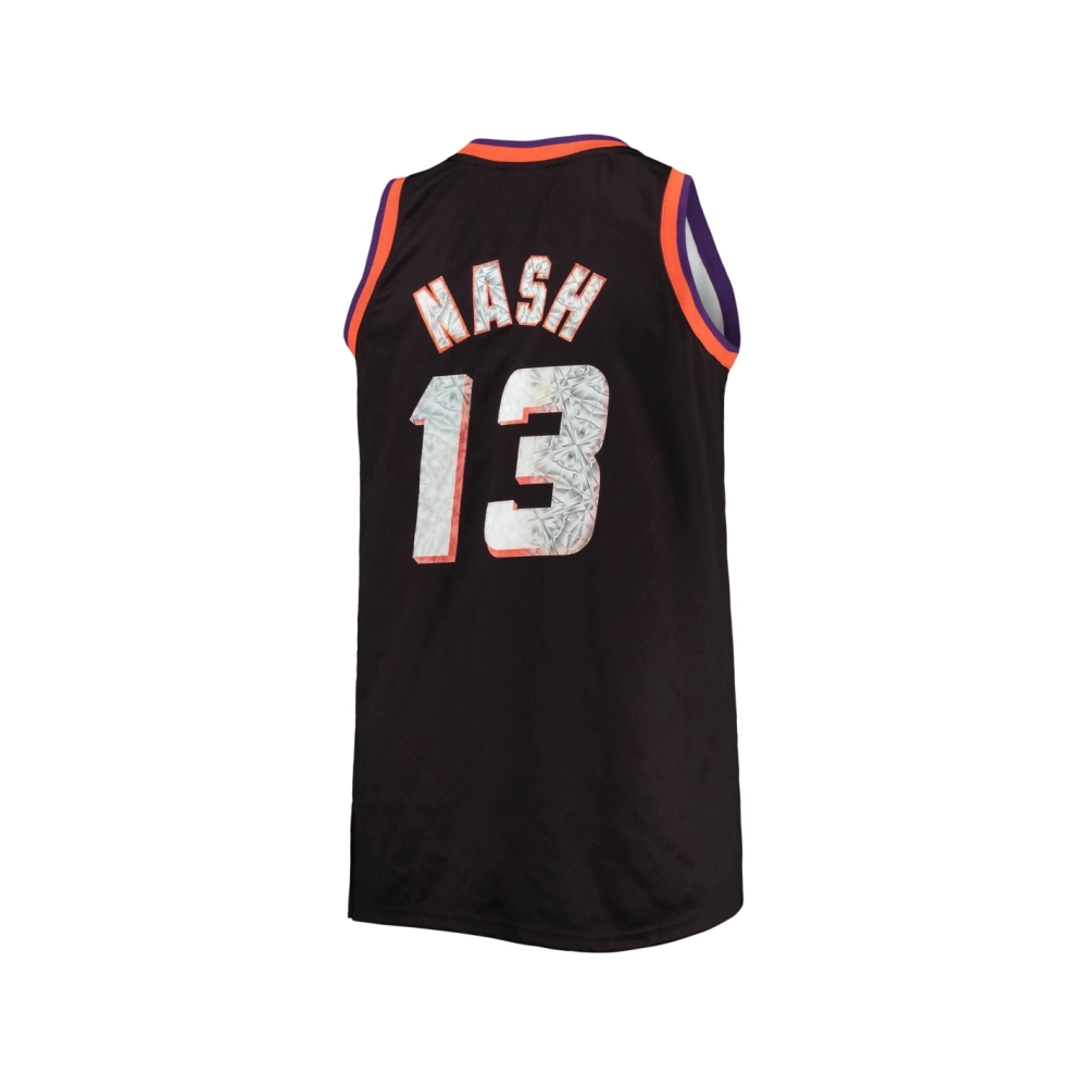 Mens Phoenix Suns Steve Nash Black Big Tall 1996 97 NBA 75th Anniversary Diamond Swingman Jersey,Phoenix Suns,NBA,JERSEY with fr