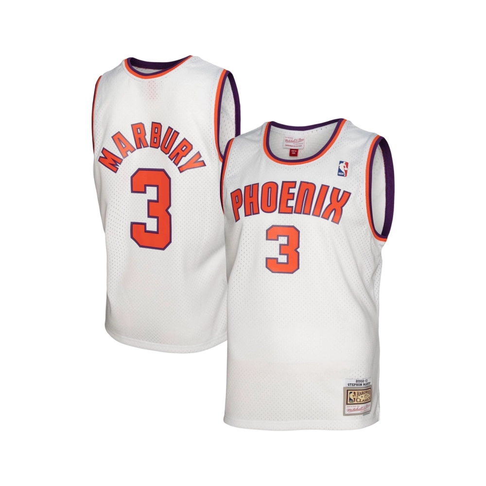 Mens Phoenix Suns Stephon Marbury White 2001 02 Hardwood Classics Swingman Jersey,Phoenix Suns,NBA,JERSEY with free shipping