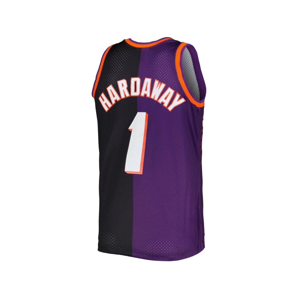 Mens Phoenix Suns Penny Hardaway Purple Black Hardwood Classics 1999 00 Split Swingman Jersey,Phoenix Suns,NBA,JERSEY with free 