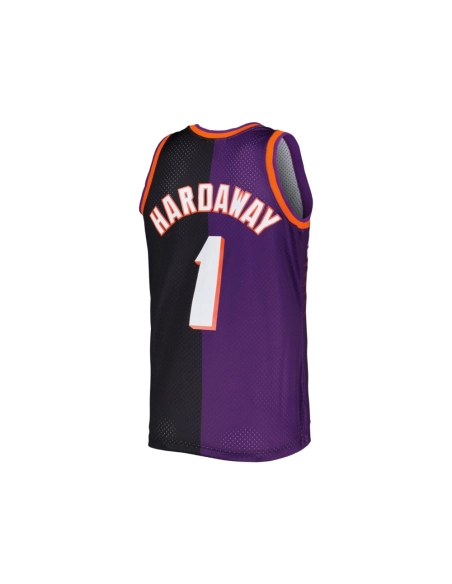 Mens Phoenix Suns Penny Hardaway Purple Black Hardwood Classics 1999 00 Split Swingman Jersey,Phoenix Suns,NBA,JERSEY with free 