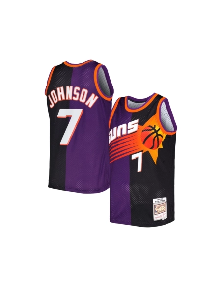 Mens Phoenix Suns Kevin Johnson Purple Black Hardwood Classics 1996 97 Split Swingman Jersey,Phoenix Suns,NBA,JERSEY with free s