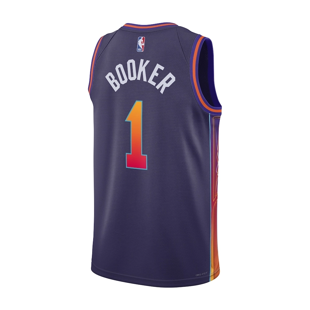 Devin Booker Phoenix Suns Unisex 2023 24 Swingman Jersey Purple City Edition,Phoenix Suns,NBA,JERSEY with free shipping