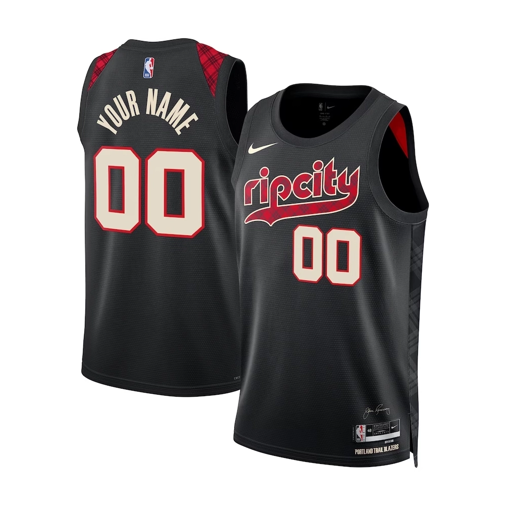 Portland Trail Blazers Unisex 2023 24 Custom Swingman Jersey Black City Edition,Portland Trail Blazers,NBA,JERSEY with free ship