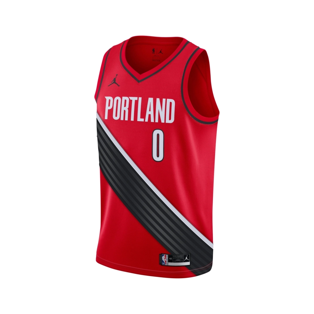Mens Portland Trail Blazers Damian Lillard Red 2020 21 Swingman Jersey - Statement Edition,Portland Trail Blazers,NBA,JERSEY wit