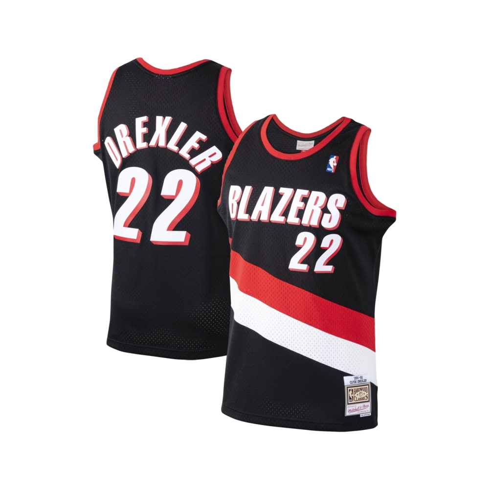 Mens Portland Trail Blazers Clyde Drexler Black 1991 92 Hardwood Classics Swingman Jersey,Portland Trail Blazers,NBA,JERSEY with