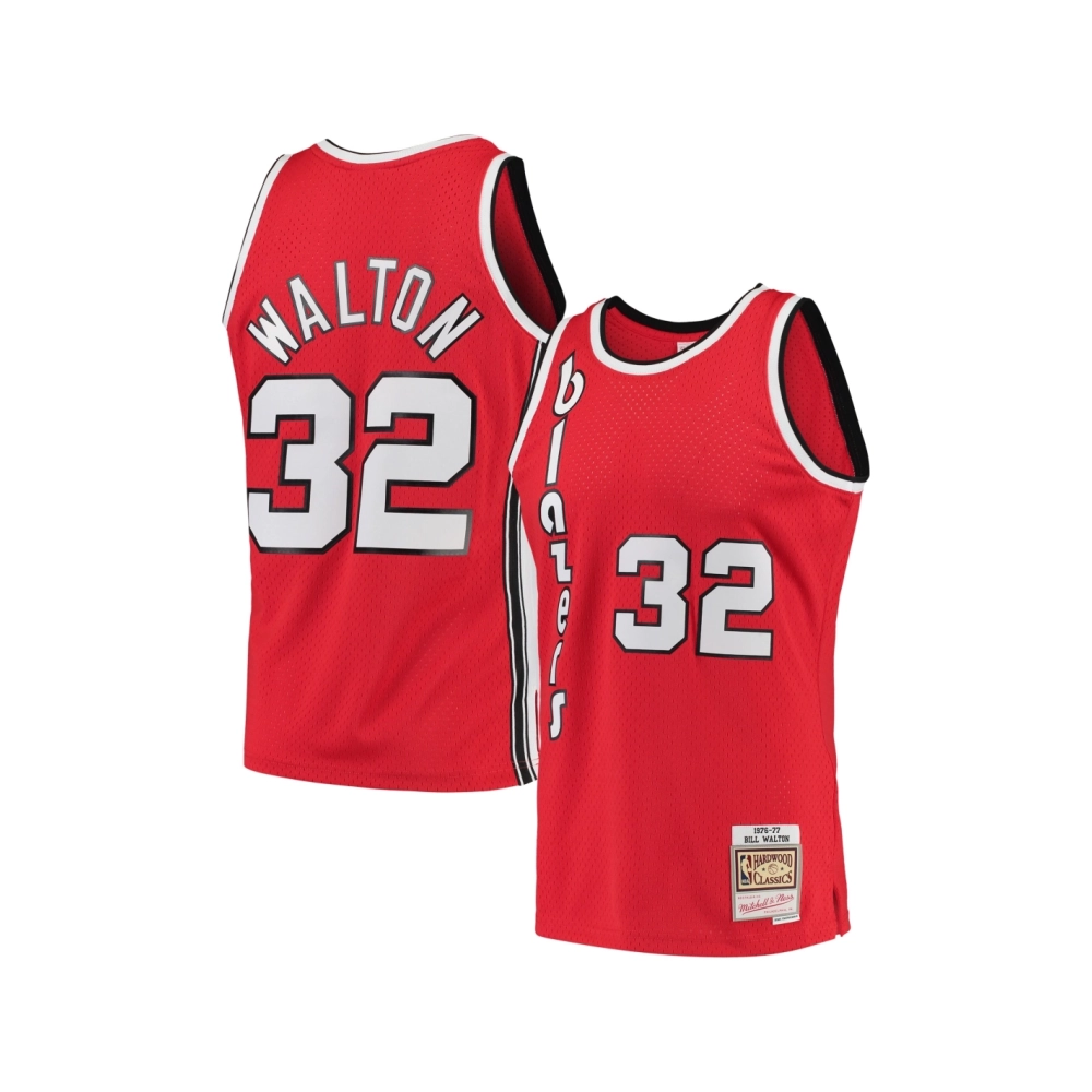 Mens Portland Trail Blazers Bill Walton Red 1976 77 Hardwood Classics Swingman Jersey,Portland Trail Blazers,NBA,JERSEY with fre
