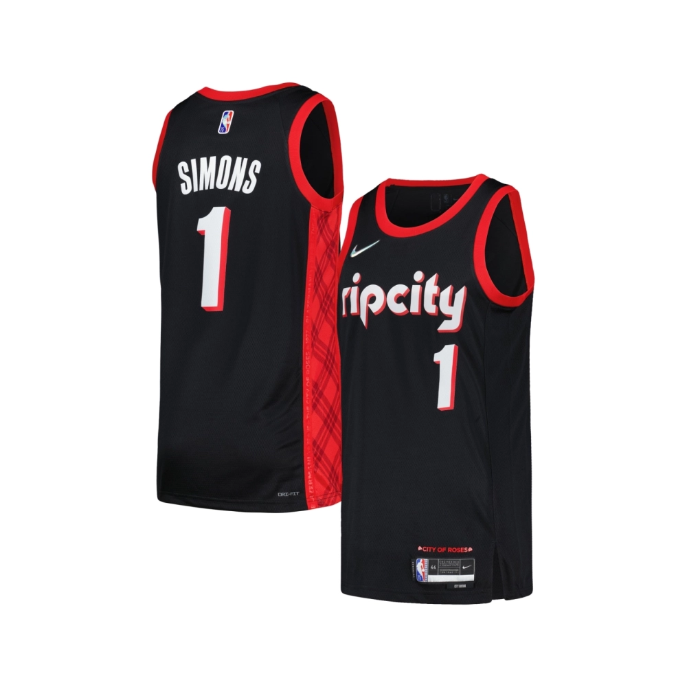Mens Portland Trail Blazers Anfernee Simons Black Swingman Jersey - City Edition,Portland Trail Blazers,NBA,JERSEY with free shi