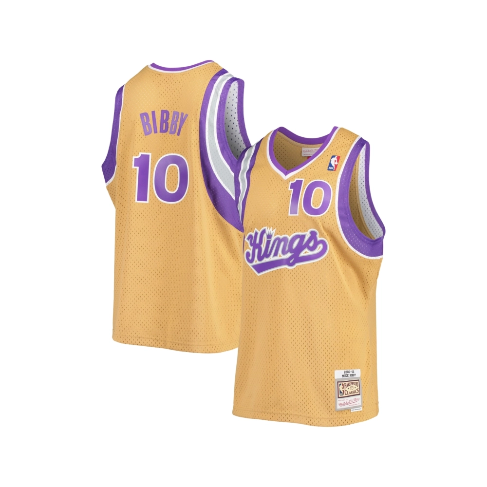 Mens Sacramento Kings Mike Bibby Gold 2005 06 Hardwood Classics Swingman Jersey,Sacramento Kings,NBA,JERSEY with free shipping