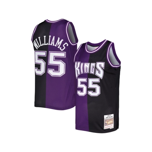 Mens Sacramento Kings Jason Williams Purple Black Hardwood Classics 2000 01 Split Swingman Jersey,Sacramento Kings,NBA,JERSEY wi