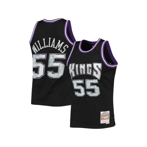 Mens Sacramento Kings Jason Williams Black 2000 01 Hardwood Classics NBA 75th Anniversary Diamond Swingman Jersey,Sacramento Kin