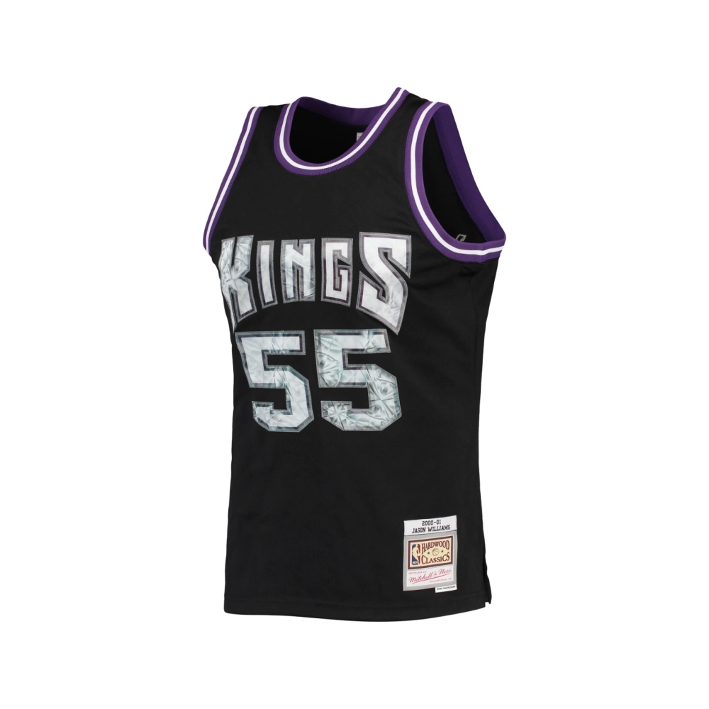 Mens Sacramento Kings Jason Williams Black 2000 01 Hardwood Classics NBA 75th Anniversary Diamond Swingman Jersey,Sacramento Kin