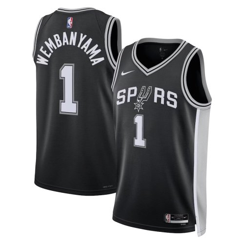 Victor Wembanyama San Antonio Spurs Unisex 2023 NBA Draft First Round Pick Swingman Jersey Icon Edition Black,San Antonio Spurs,