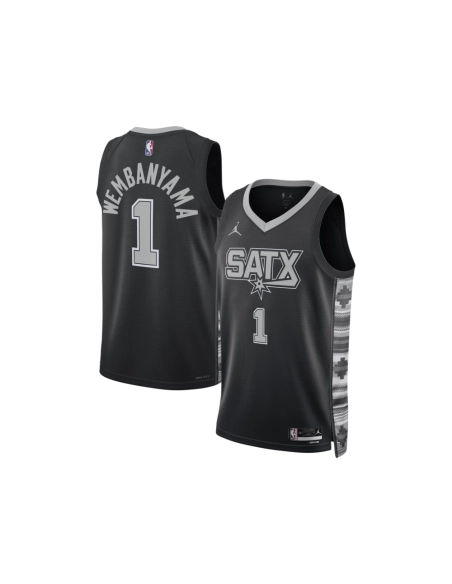 Unisex San Antonio Spurs Victor Wembanyama Black Swingman Jersey - Statement Edition,San Antonio Spurs,NBA,JERSEY with free ship